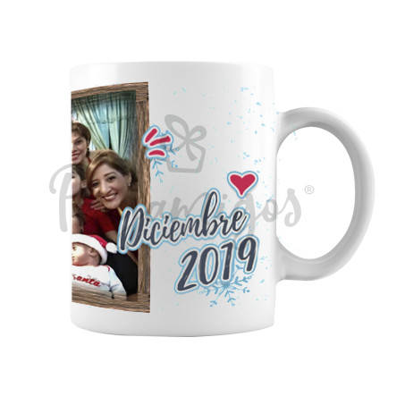 ▷ Tazas Personalizadas Navideñas Amor Mío con Foto 【FULL COLOR】